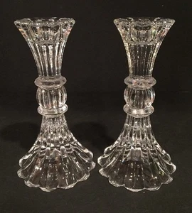 Pair Of Crystal Candle Holders - Picture 1 of 4
