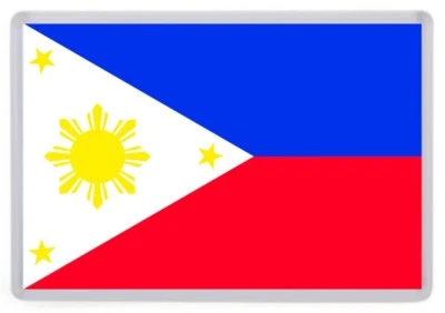 The Philippines Flag Fridge Magnet. Asia Travel