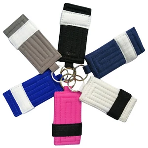 ROAR BJ brasilianischer Jiu-Jitsu-Gürtel Mini-Schlüsselring Kampfkunst Geschenk Tasche Schlüsselanhänger - Bild 1 von 12