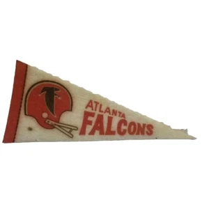 VINTAGE 70's NFL ATLANTA FALCONS TWO BAR MINI 9" NFL FOOTBALL PENNANT Authentic - Picture 1 of 6
