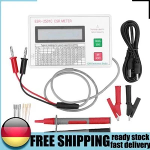Test In Circuit Capacitance Meter White Capacitor ESR DCR Tester Smart Shutdown - Bild 1 von 12