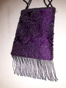VALERIE STEVENS Vintage EMBROIDERED BEADED Crossbody PURSE Bag FRINGE Bottom ๐ - Picture 1 of 12