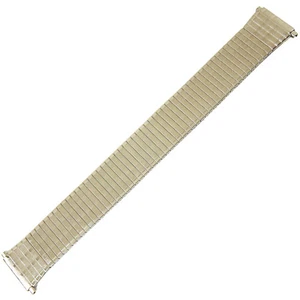 Speidel Mens Stainless Gold-tone Comfortable Stretch Watch Band XL Long 18-22m - Picture 1 of 5