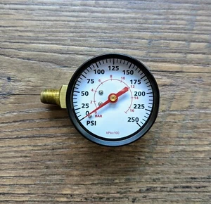 GA016711AV AIR COMPRESSOR GAUGE 2" X 250PSI 1/8" NPT SIDE MOUNT New - Picture 1 of 1