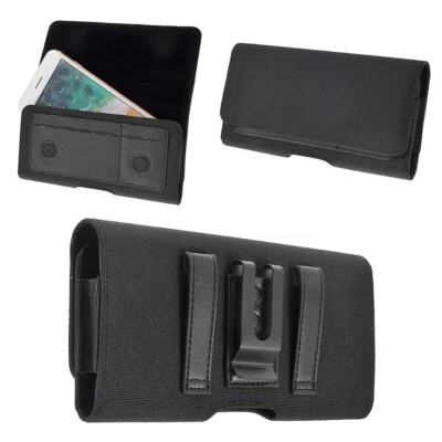 for HTC One E9s Dual Case Metal Belt Clip Horizontal Card Holder Textile and ... - Image 1 of 4