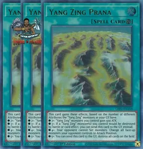 Yugioh! 3x Yang Zing Prana GFP2-EN158 Ultra Raro 1a Edición Casi Nuevo - Imagen 1 de 1