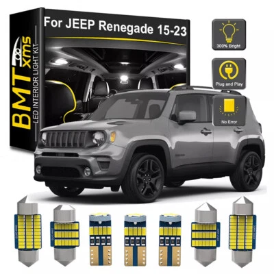15x Lâmpadas LED internas placa de licença branca para Jeep Renegade 2015-2023 - Imagem 1 de 4