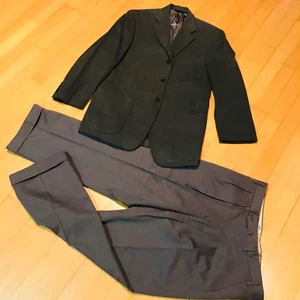 Paul Stuart Herren Anzug Blazer Hose Made in Canada Braun Leinen Vintage - Bild 1 von 9