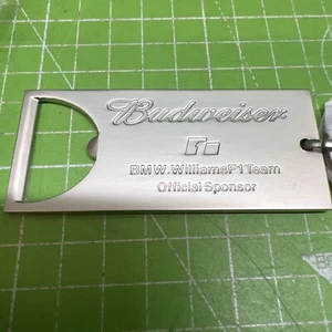 BMW WILLIAMS F1 Budweiser Official Merchandise Flaschenöffner - RAR & NEU IN OVP - Bild 1 von 4
