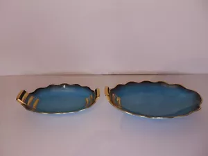 Vintage Art Deco Carlton Ware Bleu Royale Dish x 2 - Picture 1 of 8