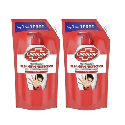 Lifebuoy Total 10 Germ Protection Liquid Handwash Pack,675ml(1+1 Free Combo) - Image 1 of 4