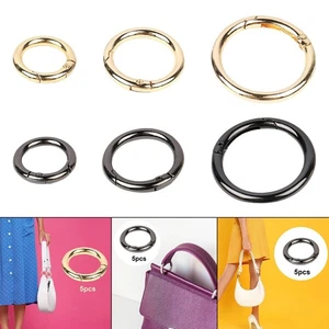 5x Leather Bag Buckles Modern Alloy Purse Multipurpose Spring Rings Buckles - Picture 1 of 28
