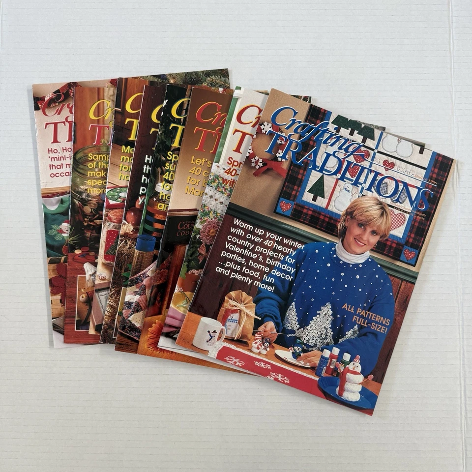 Vintage Craft Magazines Lot of 8 Crafting Traditions Complete 1996 - Image 1 of 3
