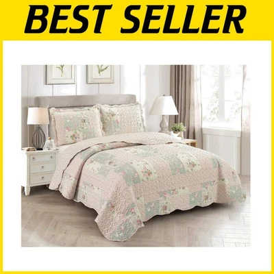 Juego de edredón tradicional de retazos, completo/queen Foto 1 de 4