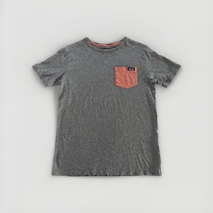 Patagonia Kids XL (14) Gray Pocket T-Shirt Organic Cotton Good Condition - Picture 1 of 7