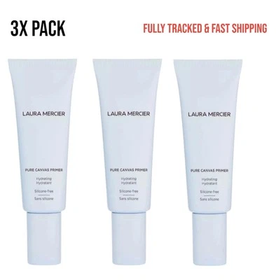 3x LAUR MERCIER  Pure Canvas Hydrating Primer 10ml NEW FAST FREE Silicon Free - Image 1 of 2