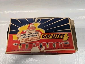 Vintage Christmas tree lights MCM Gay- Lites Co original box -NOT Working - Picture 1 of 11