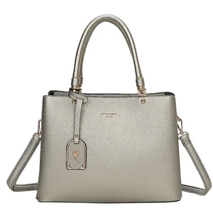 Gallantry Bolso de mano de mujer con tiras de flores metalizadas, Plateado - Imagen 1 de 6