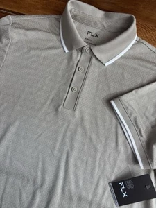 Polo FLX uomo piccola grigia URBAN/COMMUTER colletto elasticizzato golf corta slv NUOVA - Foto 1 di 7