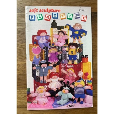 Annie's Pattern Club Soft Sculpture Playtime Crochet Booklet 1985 Doll Clothes - Image 1 of 3