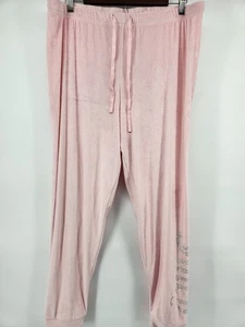 JUICY COUTURE Jogginghose Gr. LARGE Velour PINK Jogger Leg Y2K Logo Bling on Leg - Bild 1 von 8