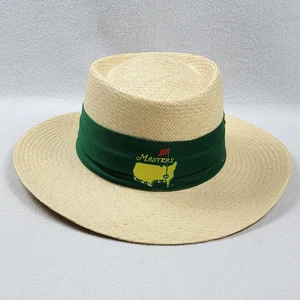 Cappello da sole vintage Masters Augusta National in paglia taglia L/XL PGA Golf con spilla 1995 - Foto 1 di 11