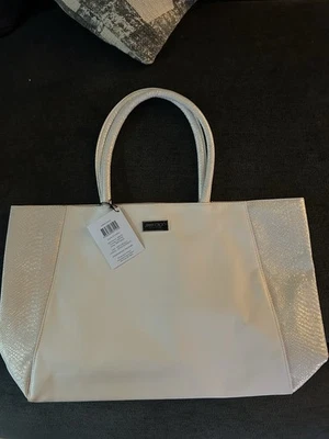 Jimmy Choo Perfumes Tote Bag White Ivory Large Women’s Shoulder Strap NEW w/tags - Image 1 of 4