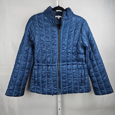 Cabi Poseidon Women’s  Puffer Jacket  Quilted Blue Drawstring  Lightweight Med - Image 1 of 4