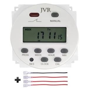 JVR 12V Timer Switch Programmable Digital 12 Volt DC/AC/Solar Battery Powered - Picture 1 of 7