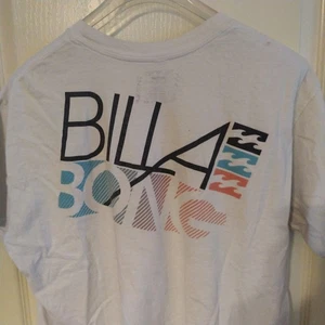 Billabong Graphic Logo Wave T-Shirt Men's Sz L Short Sleeve White Organic Cotton - Picture 1 of 9