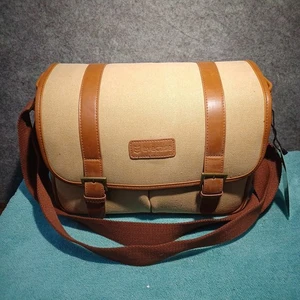 Evecase Kameratasche hellbraun Canvas Gürteltasche oder Crossbody Eve Case - GROß - Bild 1 von 16