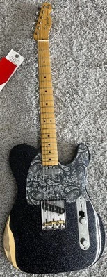 Fender Brad Paisley Road Worn Telecaster, Bordo Fingerboard, Black Sparkle   - Imagem 1 de 4