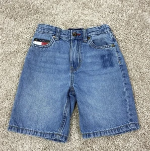 Pantalones Cortos Vaqueros Y2K Tommy Hilfiger Bandera Vintage Niños Talla 5 Cintura Ajustable - Imagen 1 de 4