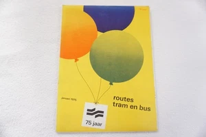 Jan 1975 Amsterdam Netherlands GVB Bus Tram Route Map - Picture 1 of 3
