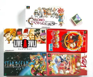 Lote 5 SFC Chrono Trigger Live a Live Star Ocean Rayearth Guru Guru Japón Juego - Imagen 1 de 24