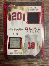 ROBINSON KLUSZEWSKI 2022 Leaf In The Game Used Sports Game Used Dual Relic #8/45