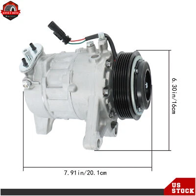 AC Compressor with Clutch for Chevy Traverse 13-21 GMC Acadia Buick Enclave 3.6L - Image 1 of 4