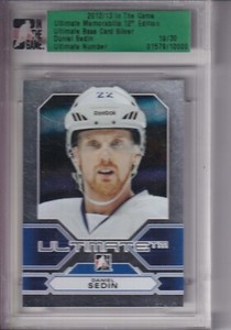 12-13 ITG ULTIMATE MEMORABILIA 12th EDITION - DANIEL SEDIN /30 VANCOUVER CANUCKS