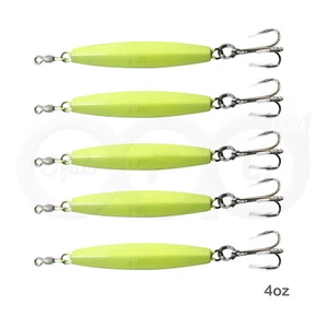 5 un. 4 onzas plantillas de diamantes de pesca cromo jigging señuelos de metal agudos brillo @EE. UU. - Imagen 1 de 6