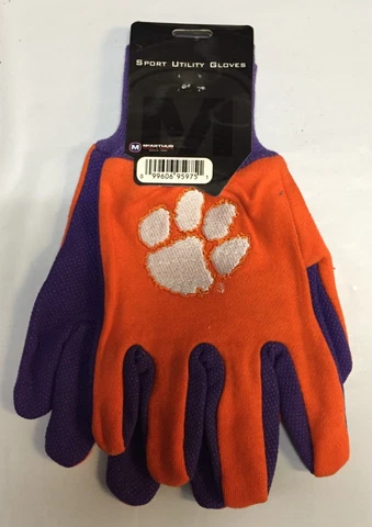 Clemson Tigers NCAA Two Tone Sport Utility Gloves Adult OSFA Cover