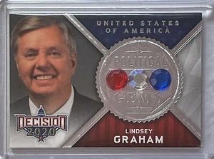 South Carolina SENATOR LINDSEY GRAHAM 2020 DECISION GEMS THICK SILVER FOIL CARD - Picture 1 of 2