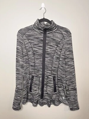 MPG Heathered Gray Jacket Full zip pockets thumb holes Size Medium - Image 1 of 4