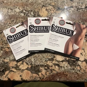 SHIBUE Strapless Panty Lot of 3 Size Large, Cream, Black and Nude colors. New. - Picture 1 of 5