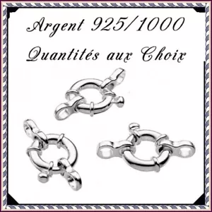 Fermoirs bouée anneau ressort 11mm, en Argent 925/1000 . Réf: AM11 - Foto 1 di 1