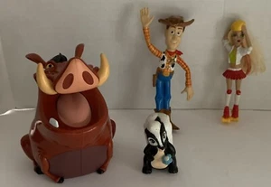 McDonald’s Toys Disney Figure Lot Of 4 My Scene Kennedy Flower Skunk Woody Pumba - Picture 1 of 14