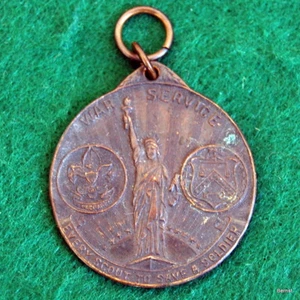 VINTAGE PFADFINDER 1918 SCHATZKAMMERMEDAILLE - GRAVIERT HENRY L. HANDLICH - Bild 1 von 1