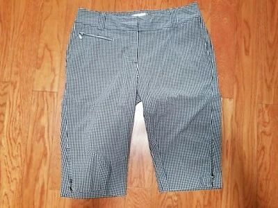 СПОРТИВНЫЕ ЧЕРНО-БЕЛЫЕ ШОРТЫ ДЛЯ ГОЛЬФА HALEY GINGHAM С КАРМАНАМИ НА МОЛНИИ РАЗМЕР 4 - Изображение 1 из 4