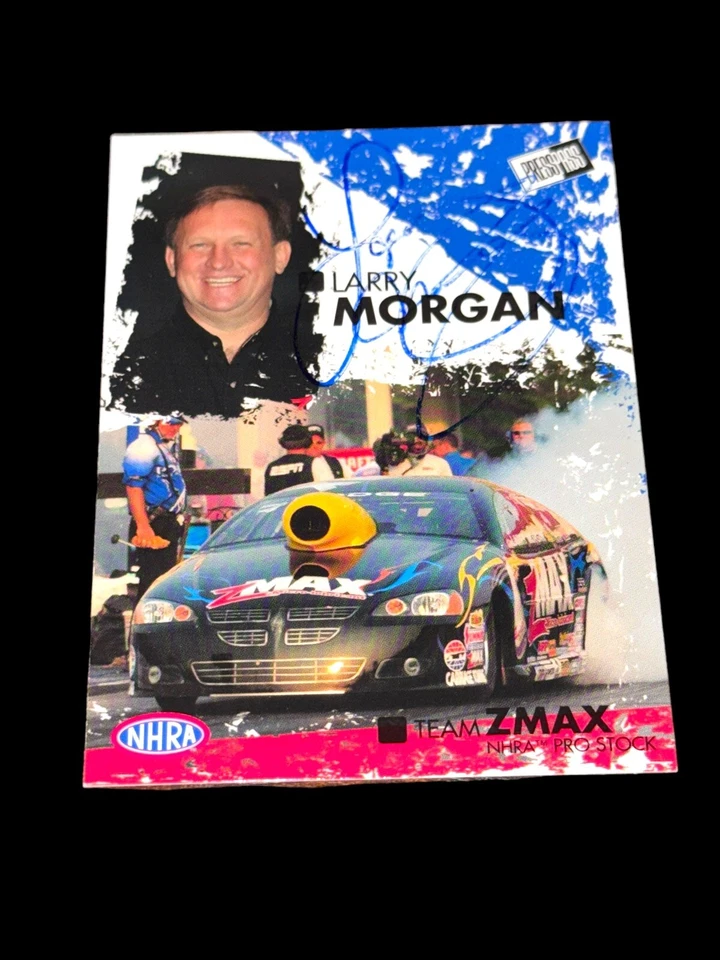 Larry Morgan 2005 PRESS PASS #40 RACING autographed PRO STOCK NHRA card RARE V2 - Image 1 of 1