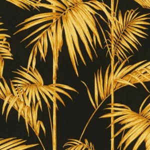AS Creation Lola Paris Palm Leaves Black/Gold 36919-5 Exotic Metallic Wallpaper - Picture 1 of 6