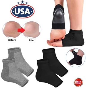 Silicone Moisturizing Gel Heel Socks Cracked Dry Foot Skin Care Protectors Socks - Picture 1 of 17